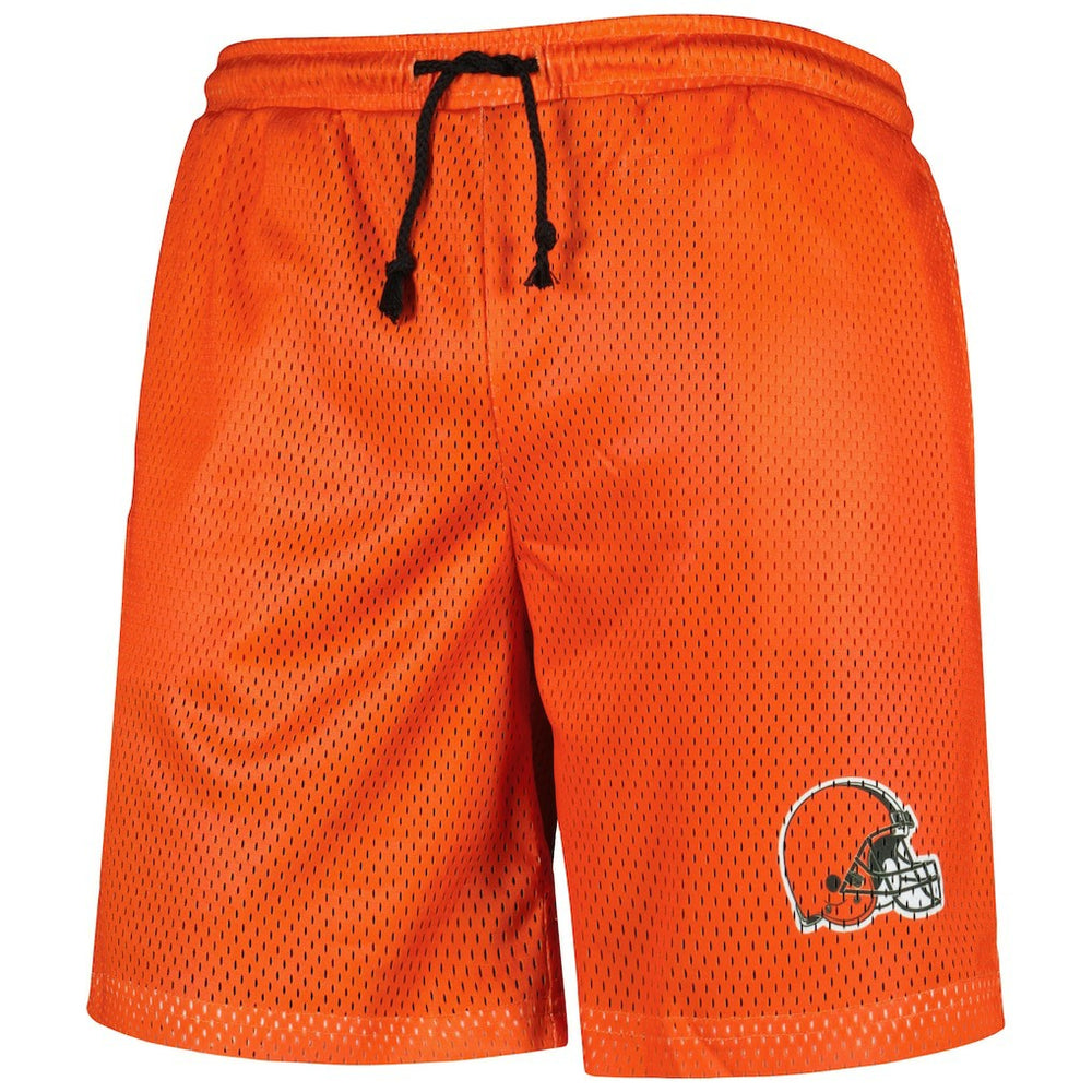 Cleveland Browns FOCO Colorblock Mesh V-Neck & Shorts Set - Orange - NFL