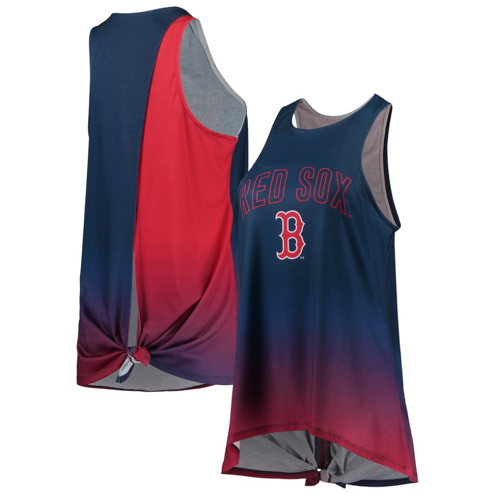 Boston Red Sox FOCO Women's Gradient Tie-Back Racerback Tank Top Outlet