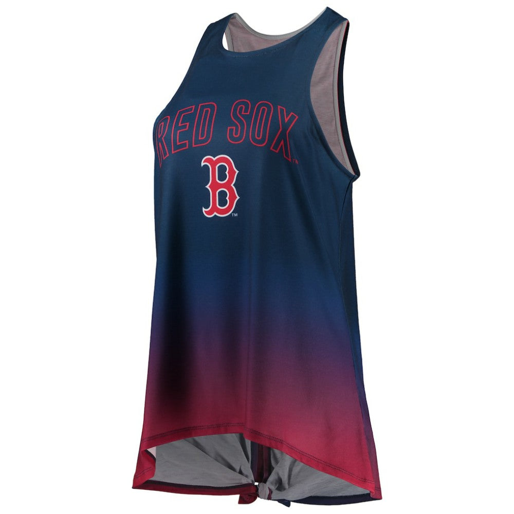 Boston Red Sox FOCO Women's Gradient Tie-Back Racerback Tank Top Outlet
