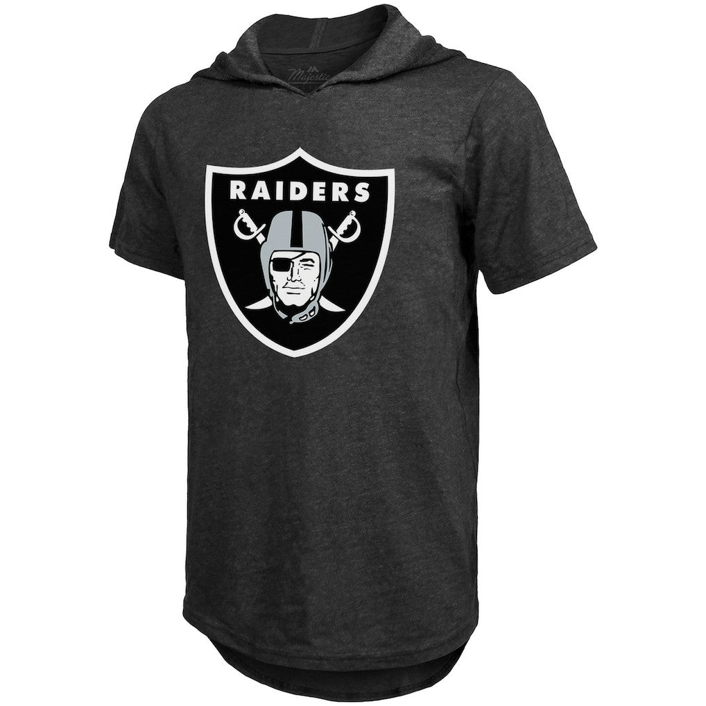 Darren Waller Las Vegas Raiders Majestic Threads Player Name & Number Tri-Blend Hoodie T-Shirt - Black - NFL