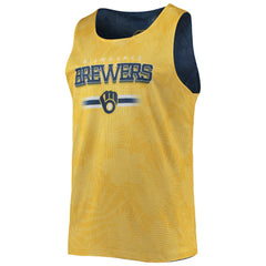 Milwaukee Brewers FOCO Floral Reversible Mesh Tank Top Outlet