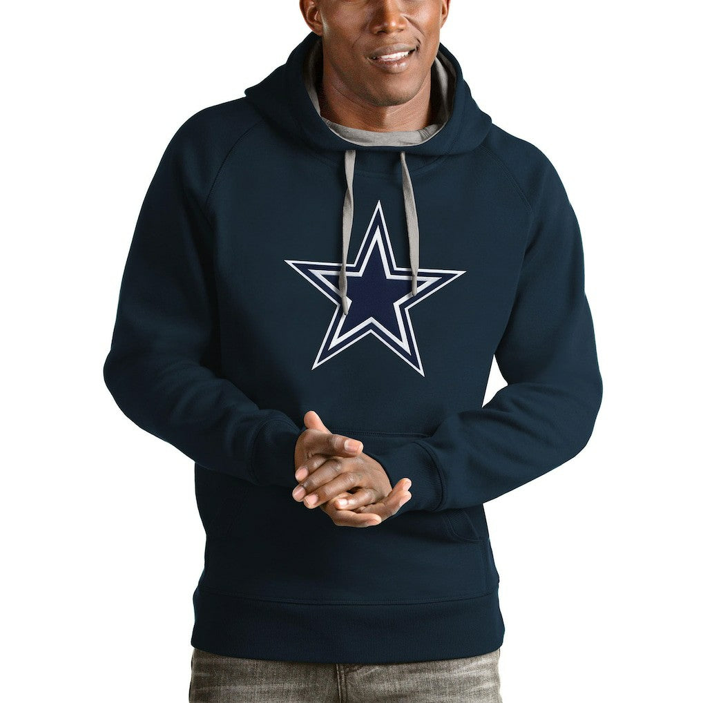 Dallas Cowboys Antigua Victory Pullover Hoodie - Navy - NFL