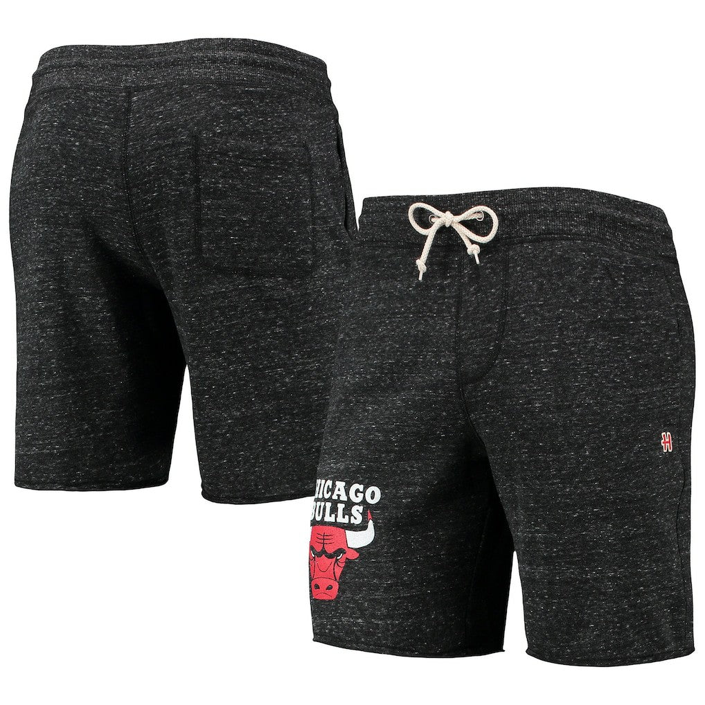 Chicago Bulls Homage Primary Logo Tri-Blend Sweat Shorts Charcoal