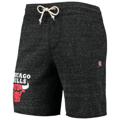 Chicago Bulls Homage Primary Logo Tri-Blend Sweat Shorts Charcoal
