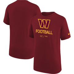 Washington Commanders Youth Sideline Legend Performance T-Shirt - Burgundy - Nike