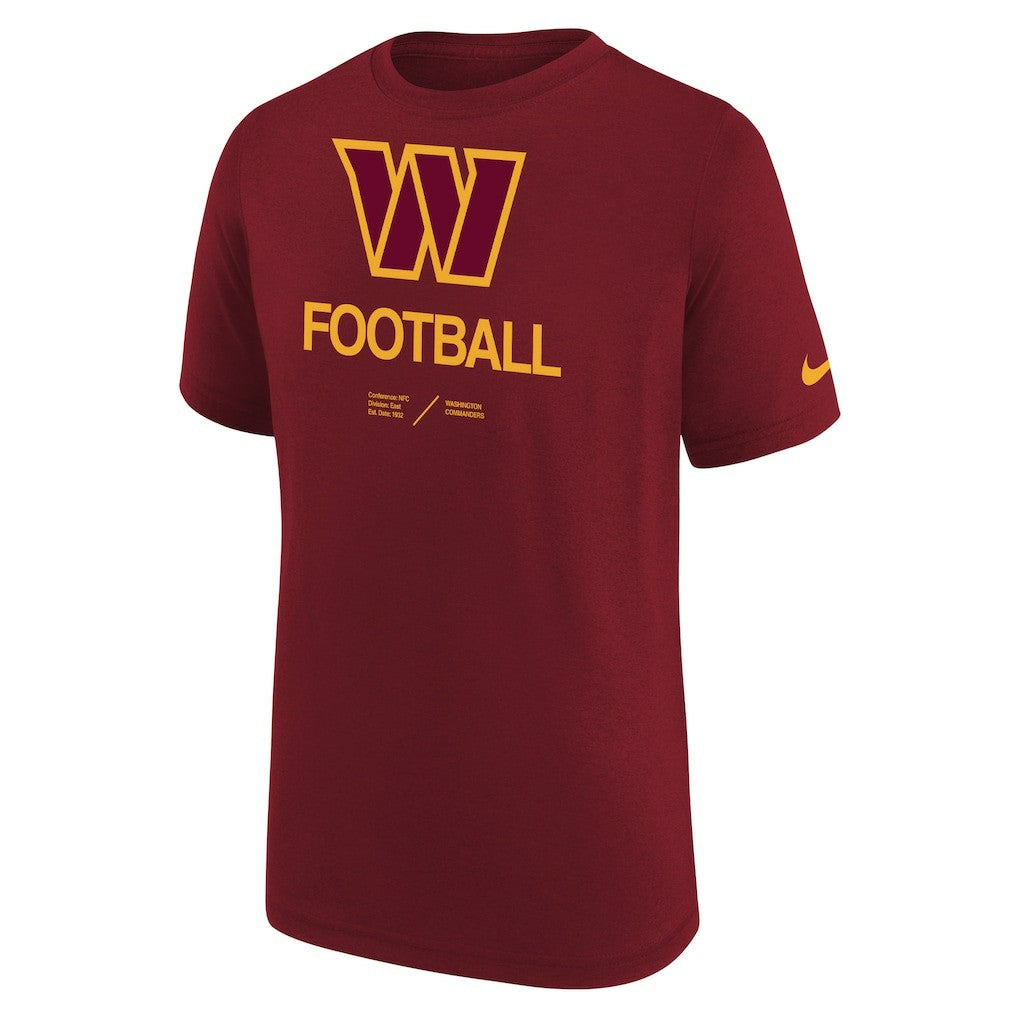 Washington Commanders Youth Sideline Legend Performance T-Shirt - Burgundy - Nike