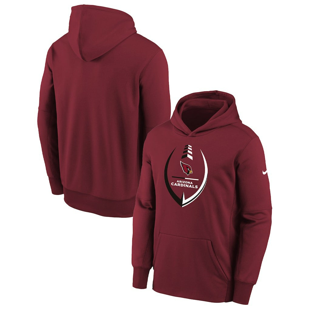 Arizona Cardinals Youth Icon Performance Pullover Hoodie - Cardinal - Nike