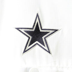 Dallas Cowboys Tamiami Omni-Shade Button-Down Short Sleeve Shirt - White - Columbia