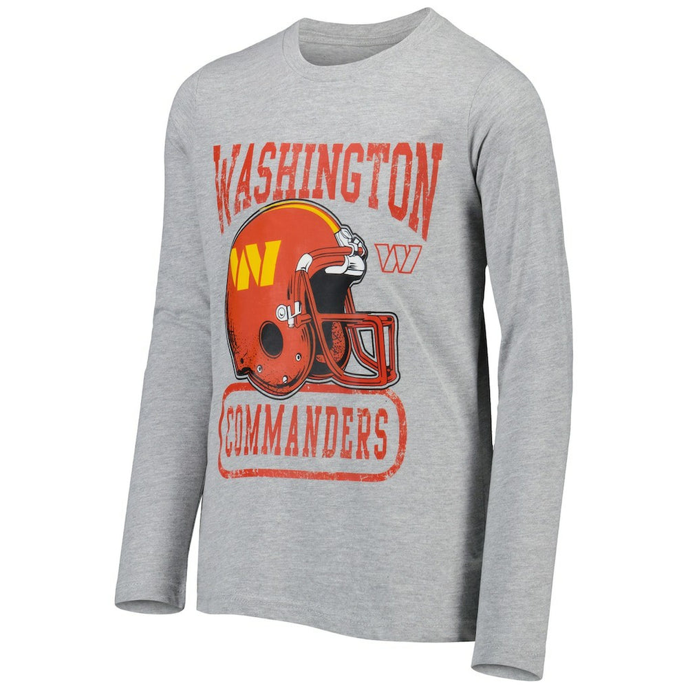 Washington Commanders Youth Head-to-Head Long Sleeve T-Shirt - Heathered Gray - NFL