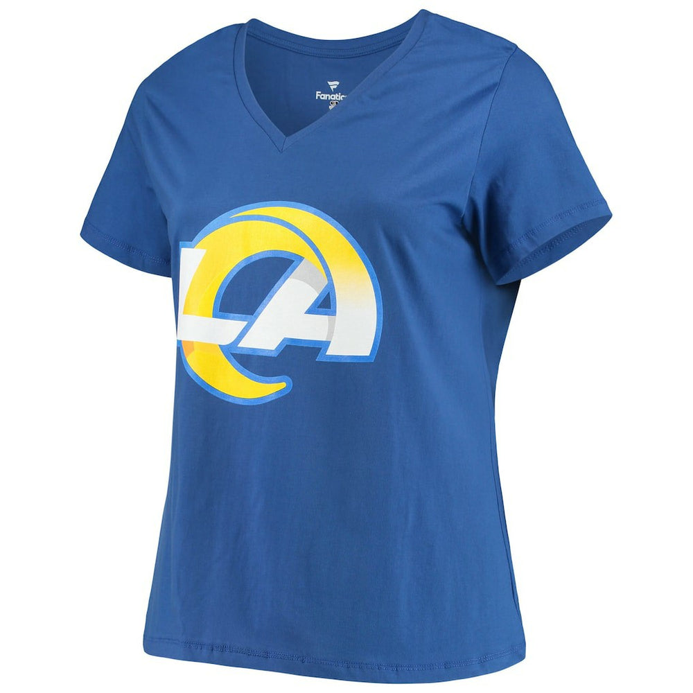Matthew Stafford Los Angeles Rams Women's Plus Size Player Name & Number V-Neck T-Shirt - Royal - Fanatics