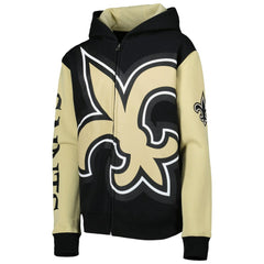 New Orleans Saints Youth Poster Board Full-Zip Hoodie - Black/Gold - NFL