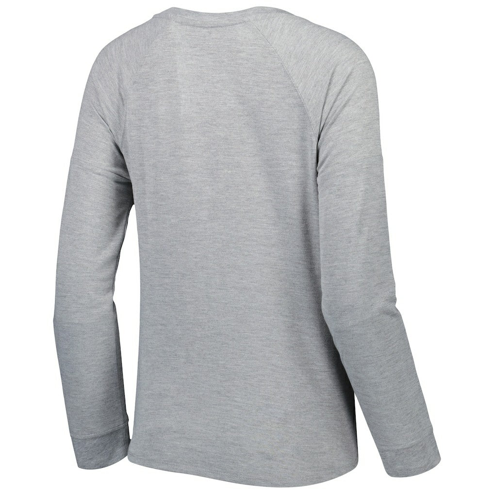 Washington Commanders Juniors All Striped Up Raglan Long Sleeve T-Shirt - Heathered Gray - NFL