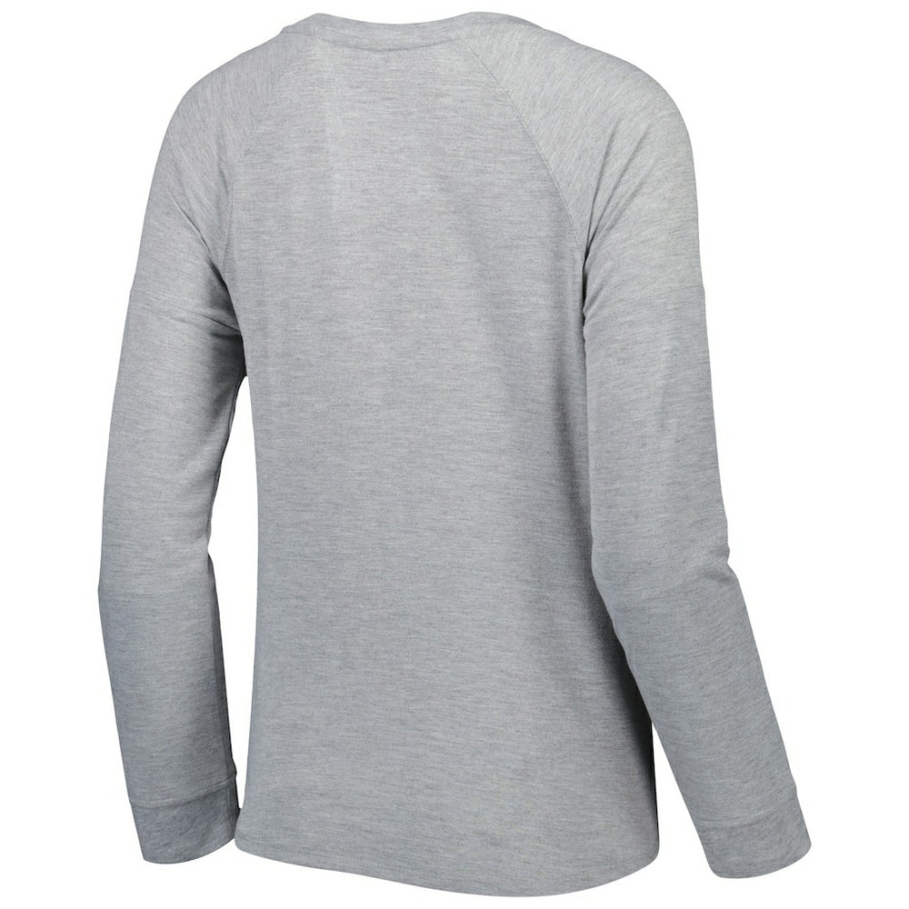 Washington Commanders Juniors All Striped Up Raglan Long Sleeve T-Shirt - Heathered Gray - NFL