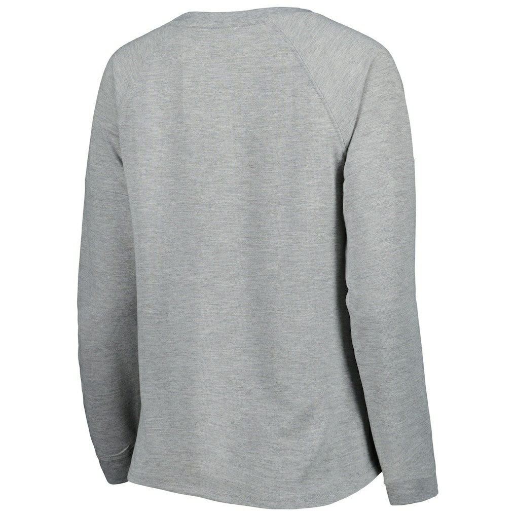 Minnesota Vikings Juniors All Striped Up Raglan Long Sleeve T-Shirt - Heathered Gray - NFL