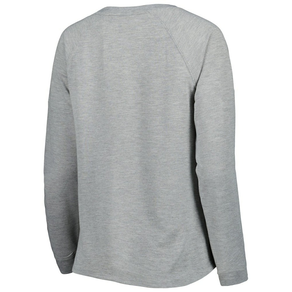 Minnesota Vikings Juniors All Striped Up Raglan Long Sleeve T-Shirt - Heathered Gray - NFL