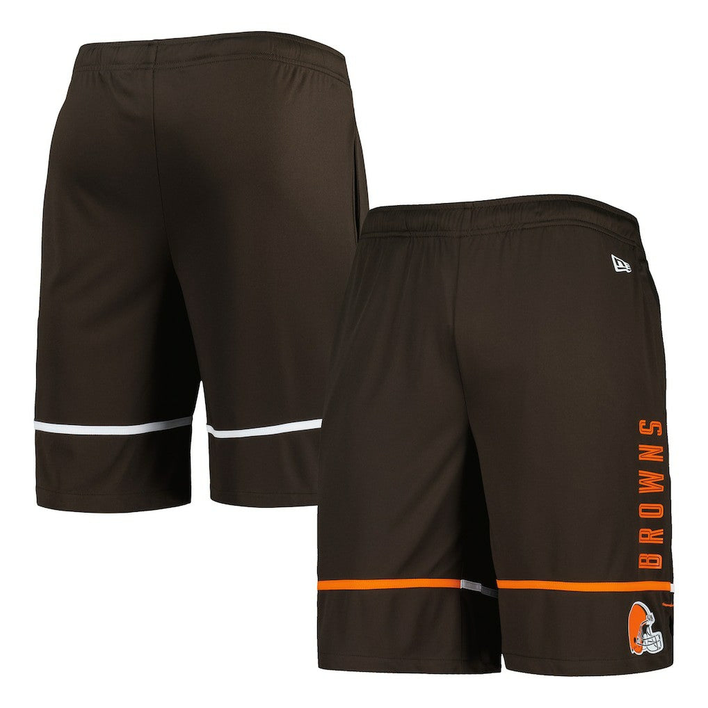 Cleveland Browns New Era Combine Authentic Rusher Training Shorts - Brown - NFL