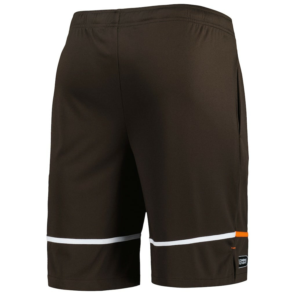 Cleveland Browns New Era Combine Authentic Rusher Training Shorts - Brown - NFL