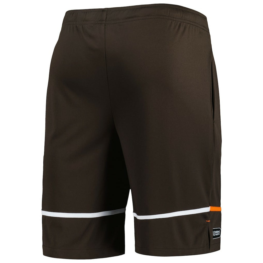 Cleveland Browns New Era Combine Authentic Rusher Training Shorts - Brown - NFL