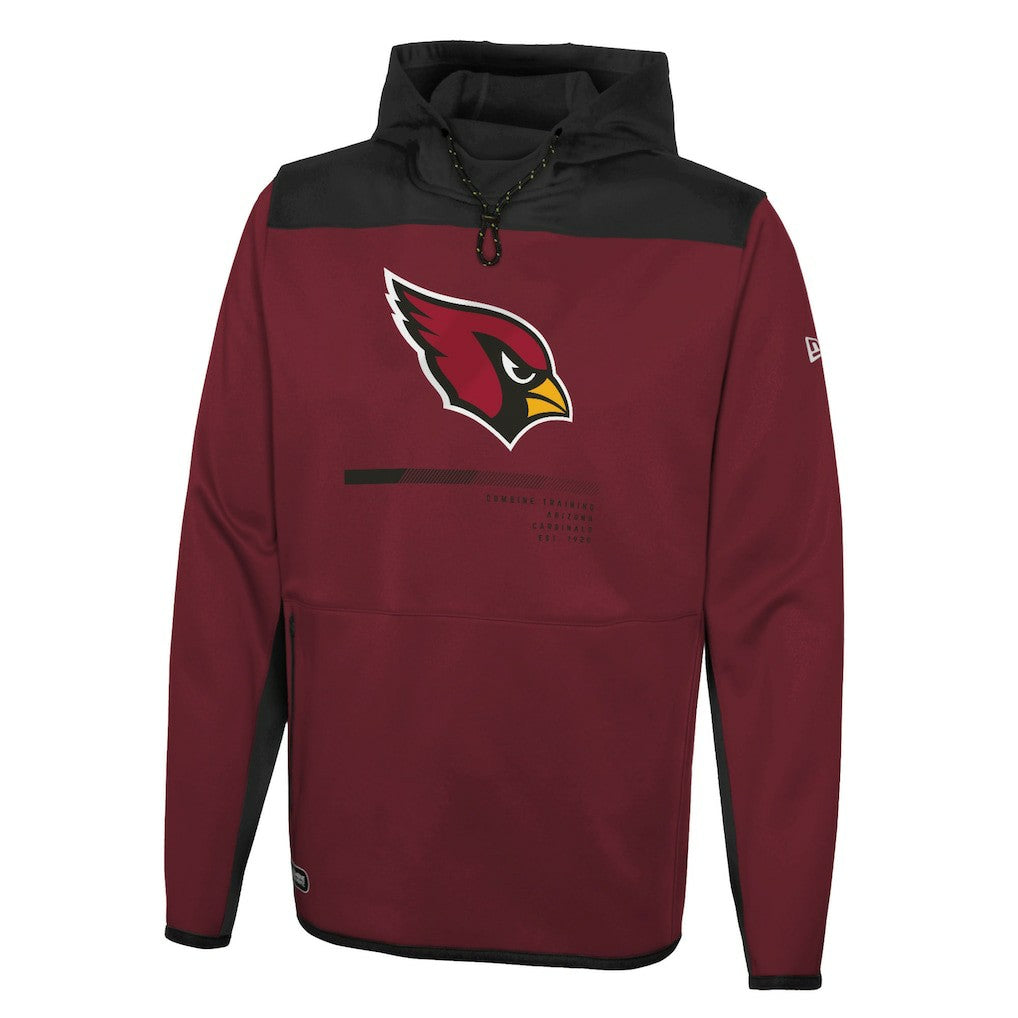 Arizona Cardinals New Era Combine Authentic Hard Hitter Pullover Hoodie - Cardinal - NFL
