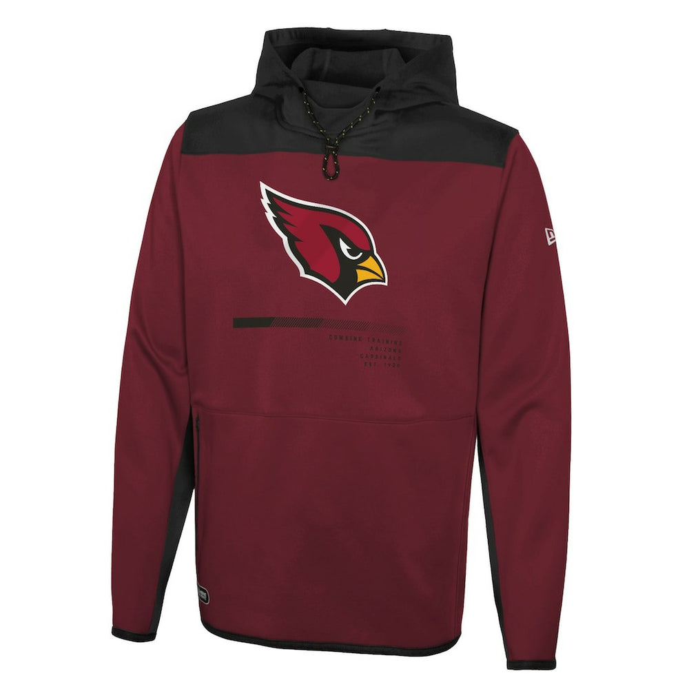 Arizona Cardinals New Era Combine Authentic Hard Hitter Pullover Hoodie - Cardinal - NFL