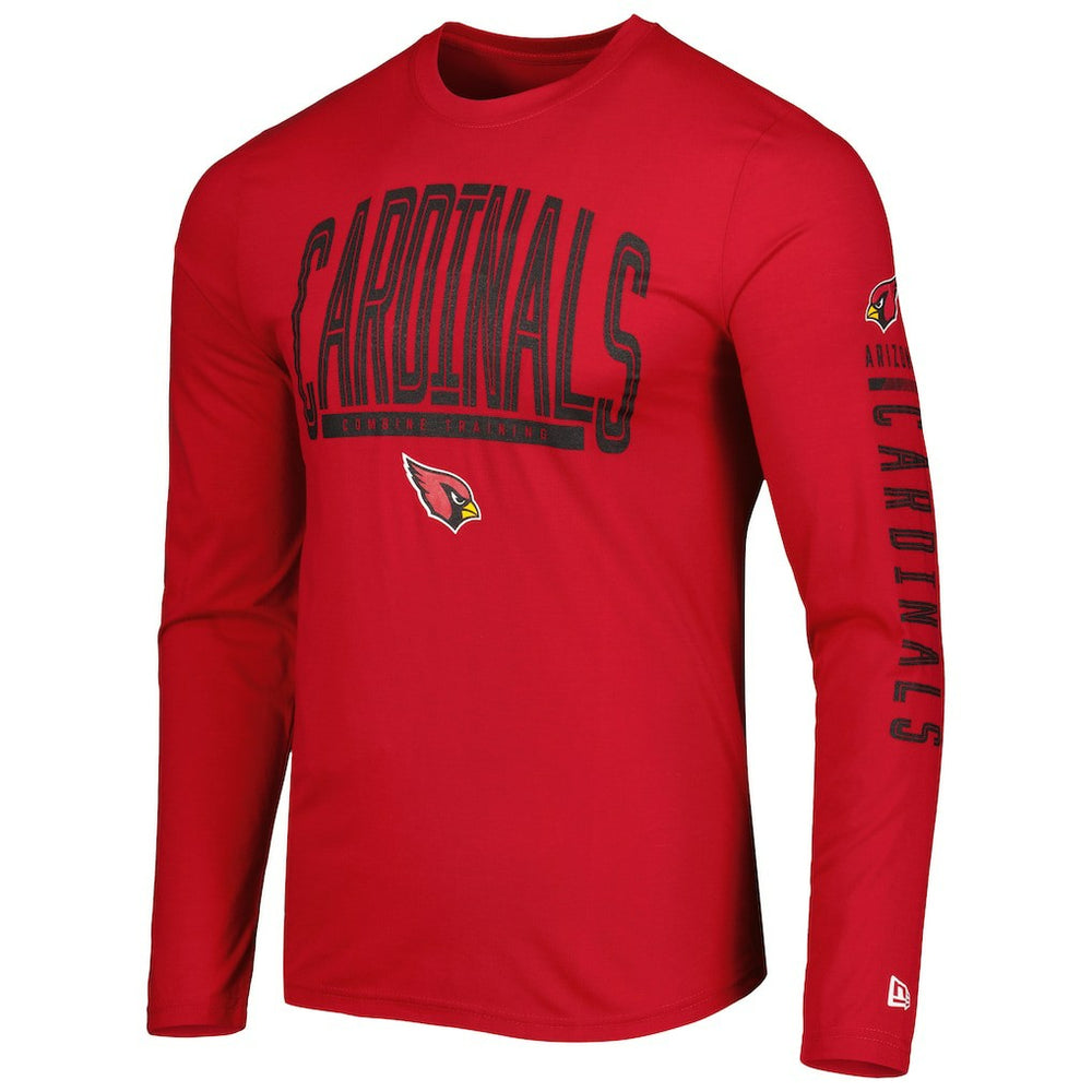 Arizona Cardinals New Era Combine Authentic Home Stadium Long Sleeve T-Shirt - Cardinal - NFL