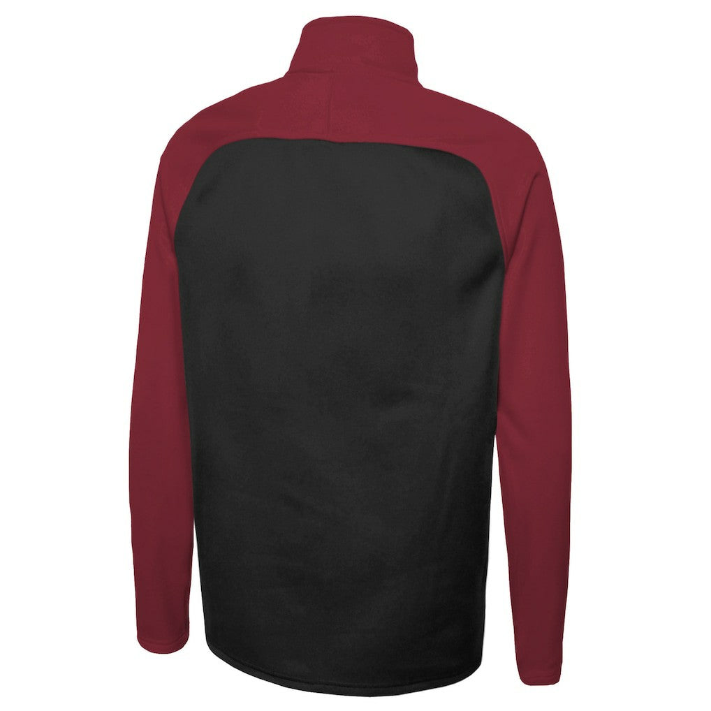 Arizona Cardinals New Era Combine Authentic O-Line Raglan Half-Zip Jacket - Black - NFL