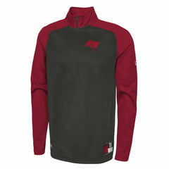 Tampa Bay Buccaneers New Era Combine Authentic O-Line Raglan Half-Zip Jacket - Black - NFL