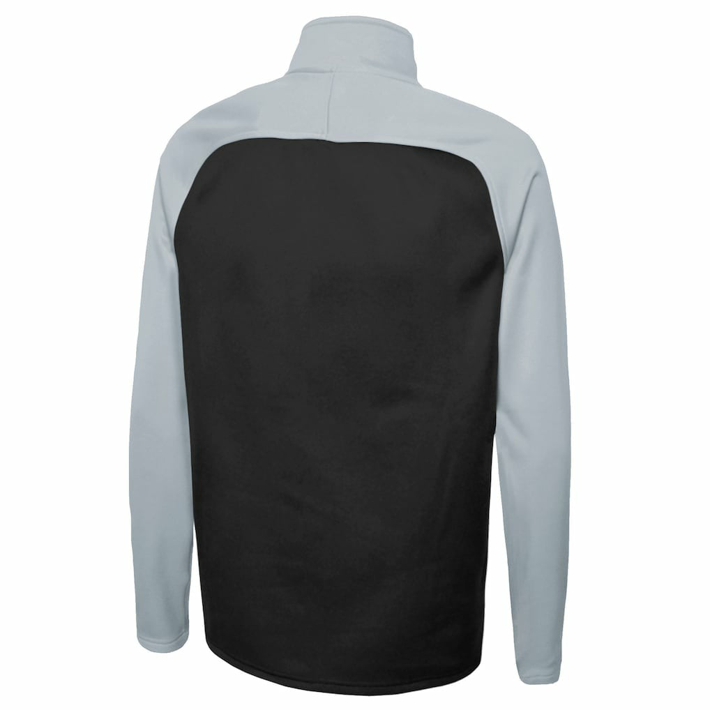Las Vegas Raiders New Era Combine Authentic O-Line Raglan Half-Zip Jacket - Black - NFL