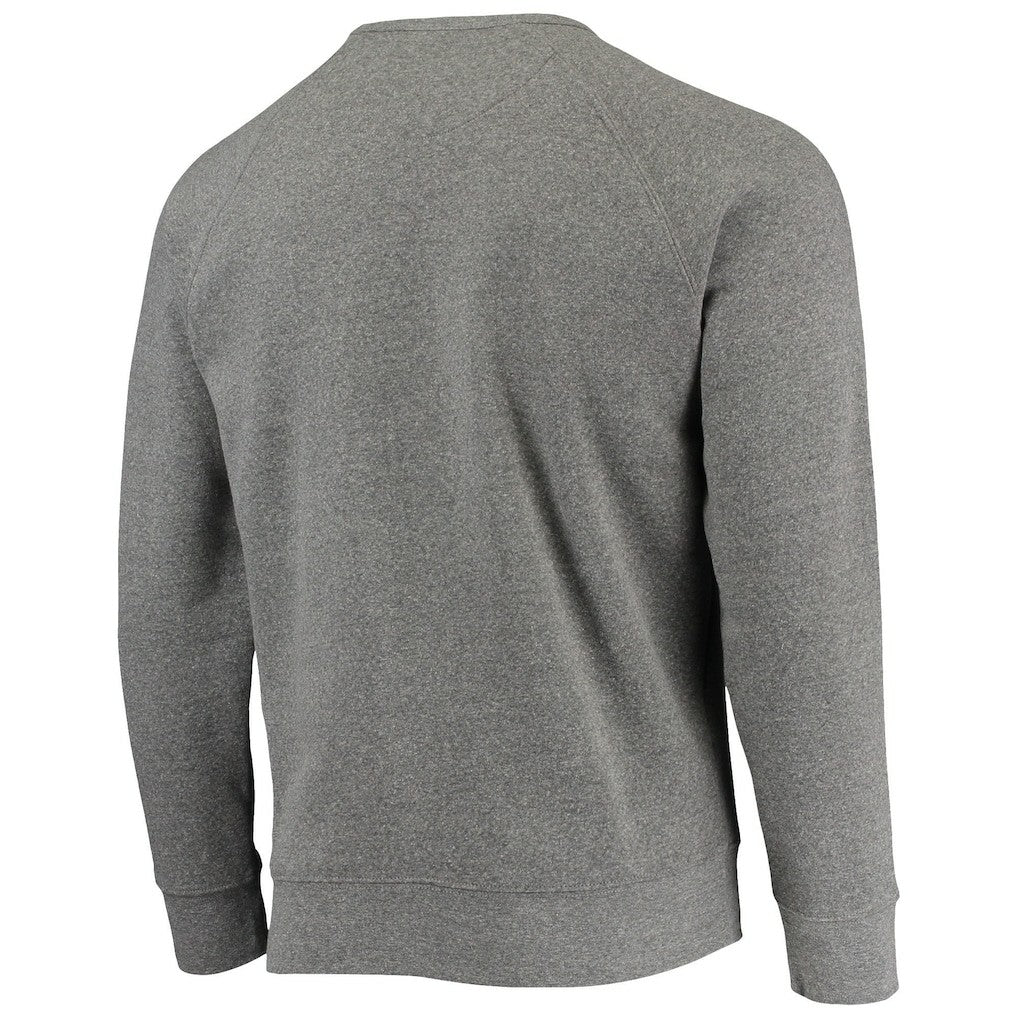 Brooklyn Nets Sportiqe Moments Mixtape Harmon Raglan Pullover Sweatshirt Heathered Gray