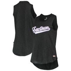 Sacramento Kings Sportiqe Women's Sactown Janie Tri-Blend Tank Top Black