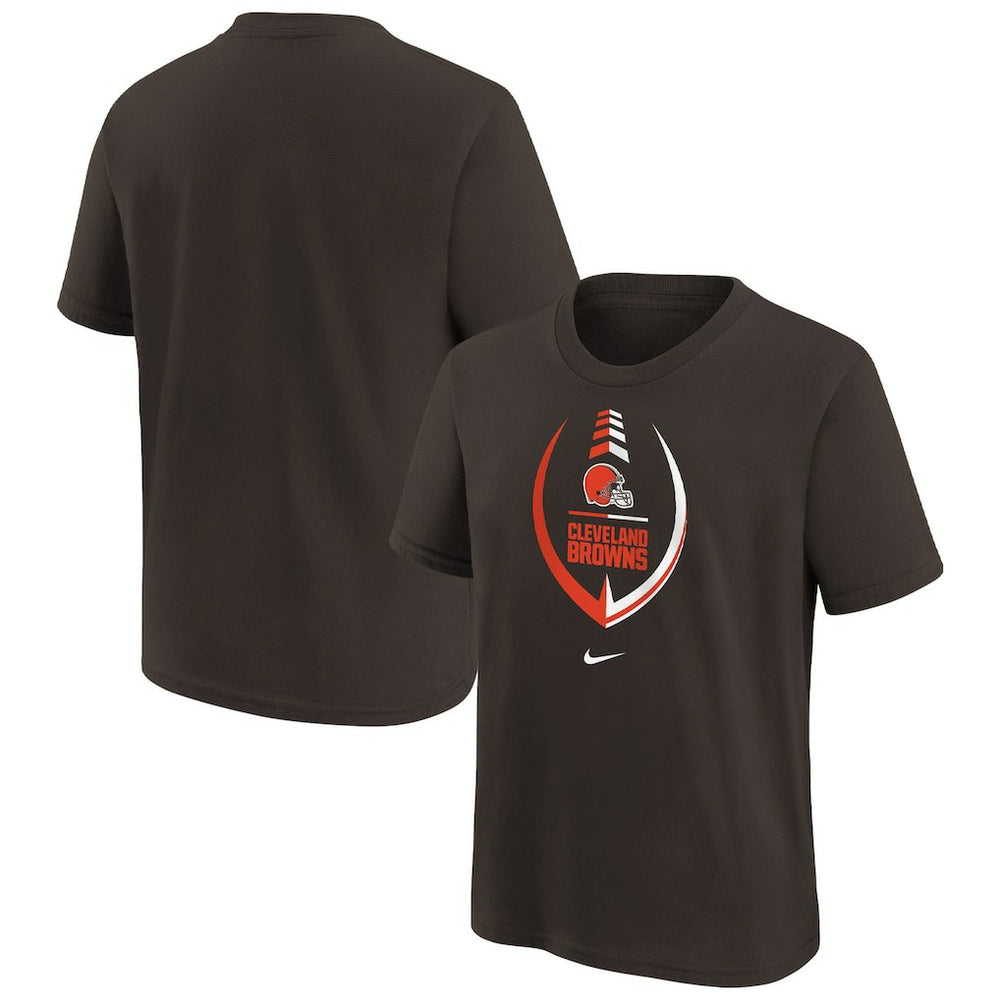 Cleveland Browns Girls Preschool Icon T-Shirt - Brown - Nike