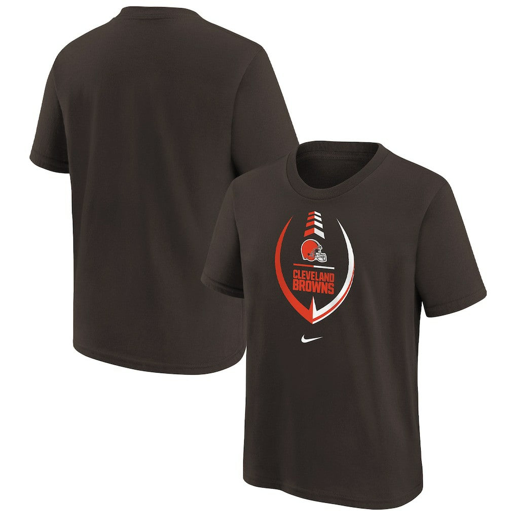 Cleveland Browns Girls Preschool Icon T-Shirt - Brown - Nike