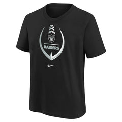 Las Vegas Raiders Girls Preschool Icon T-Shirt - Black - Nike
