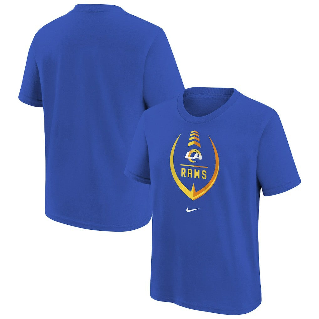 Los Angeles Rams Girls Preschool Icon T-Shirt - Royal - Nike