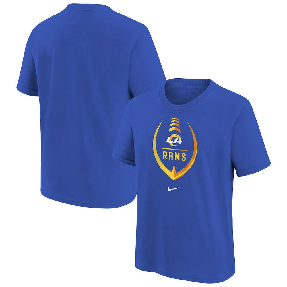 Los Angeles Rams Girls Preschool Icon T-Shirt - Royal - Nike
