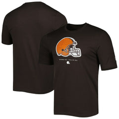 Cleveland Browns New Era Combine Authentic Ball Logo T-Shirt - Brown - NFL