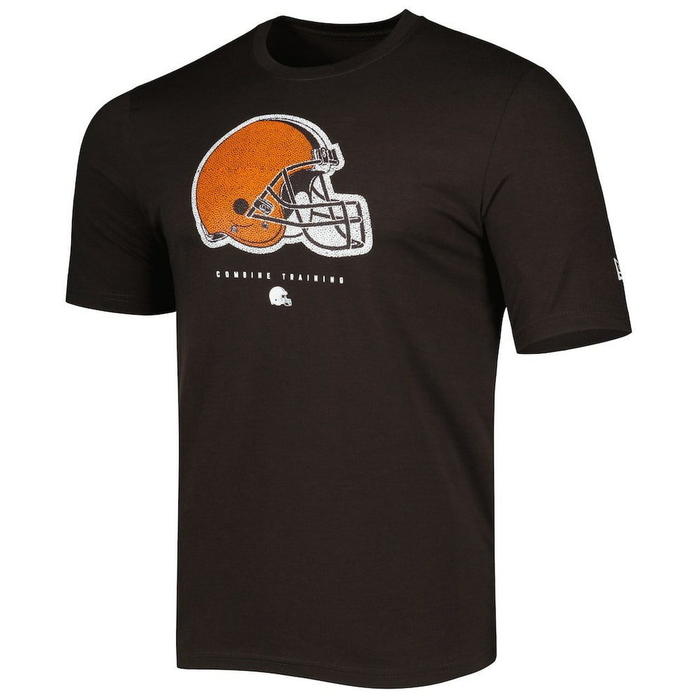 Cleveland Browns New Era Combine Authentic Ball Logo T-Shirt - Brown - NFL