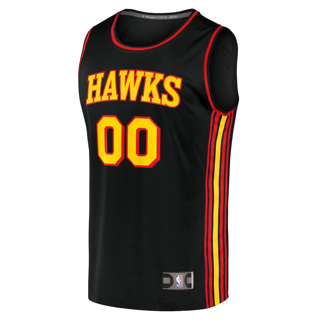 Fanatics Atlanta Hawks Fast Break Replica Custom Jersey Black Statement Edition