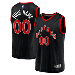 Fanatics Toronto Raptors Fast Break Replica Custom Jersey Black Statement Edition