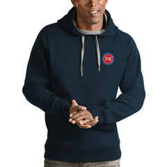Detroit Pistons Antigua Victory Pullover Hoodie Navy
