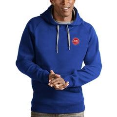 Detroit Pistons Antigua Victory Pullover Hoodie Royal
