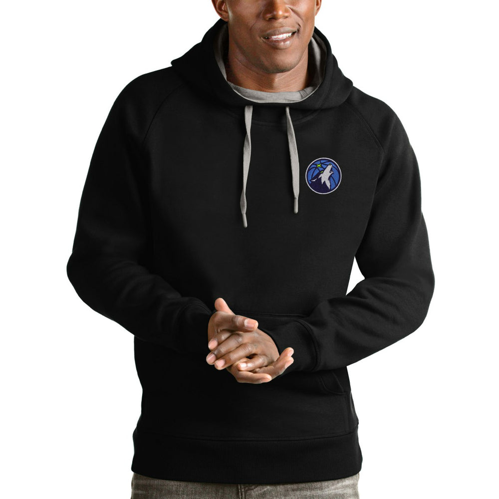 Minnesota Timberwolves Antigua Victory Pullover Hoodie Black