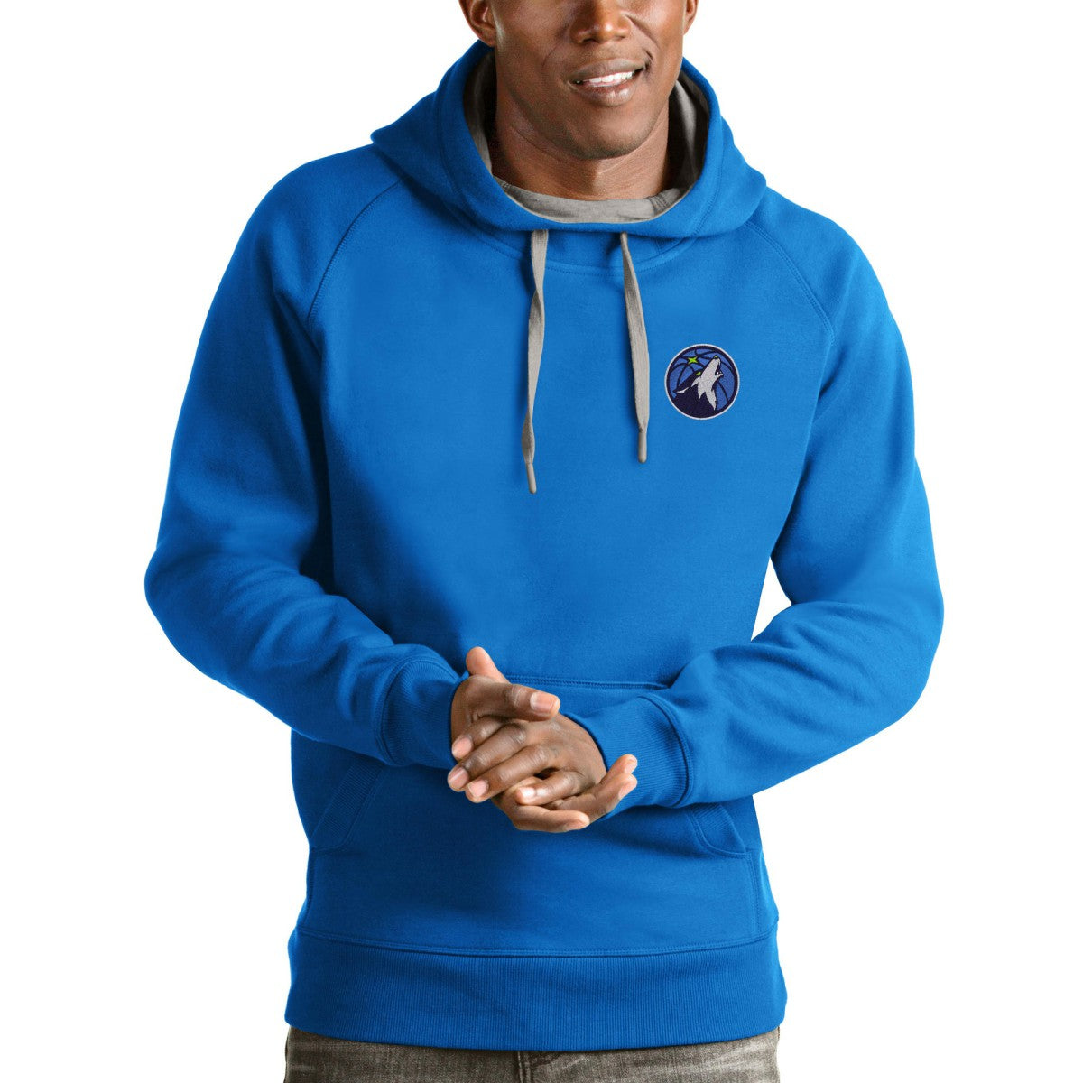 Minnesota Timberwolves Antigua Victory Pullover Hoodie Blue