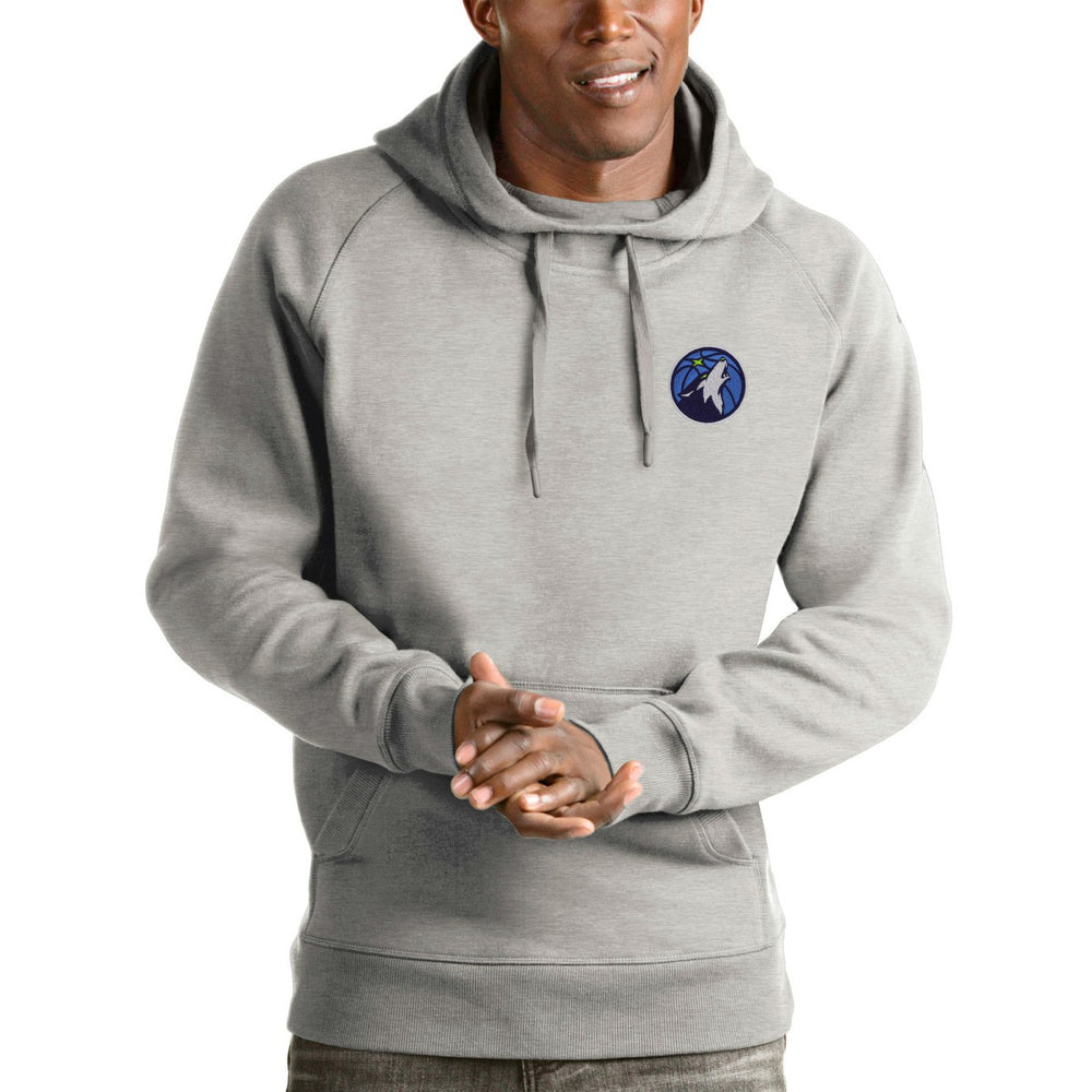 Minnesota Timberwolves Antigua Victory Pullover Hoodie Heathered Gray
