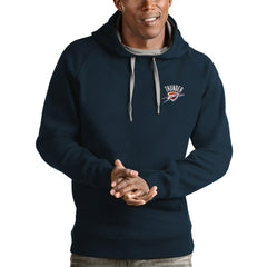Oklahoma City Thunder Antigua Victory Pullover Hoodie Navy