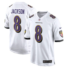 Lamar Jackson Baltimore Ravens Game Jersey - White - Nike