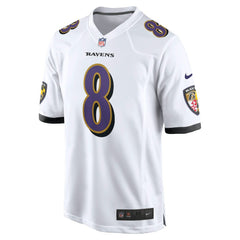 Lamar Jackson Baltimore Ravens Game Jersey - White - Nike