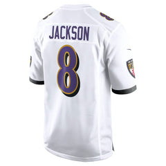 Lamar Jackson Baltimore Ravens Game Jersey - White - Nike