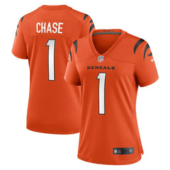 Ja'Marr Chase Cincinnati Bengals Women's Alternate Game Jersey - Orange - Nike