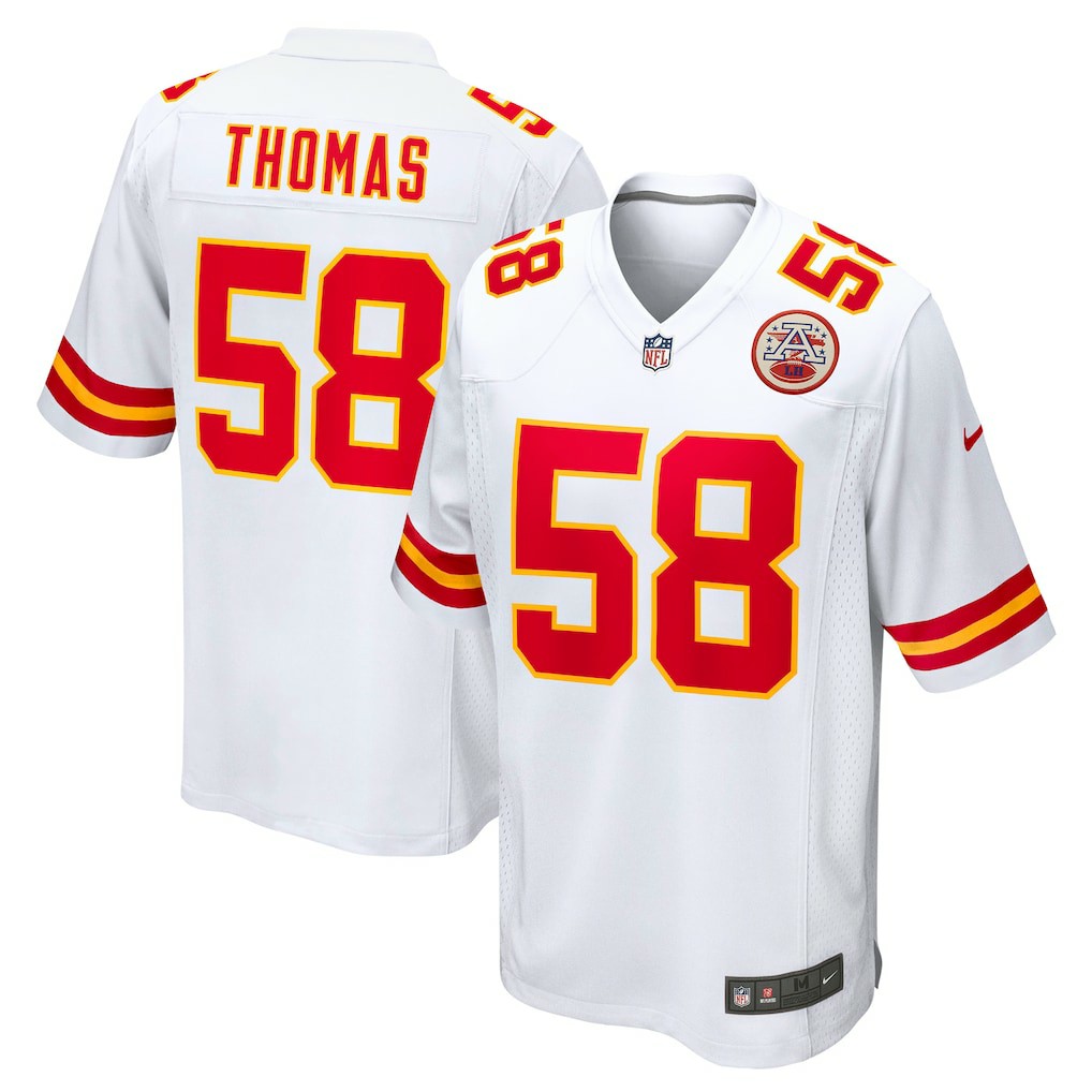 Derrick Thomas Kansas City Chiefs Retired Player Game Jersey - White - Nike